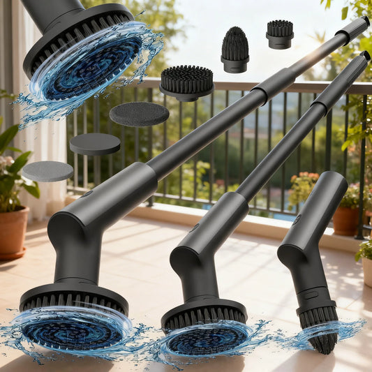 HOTO Electric Spin Scrubber with 6 Multi-Functional Brush Heads